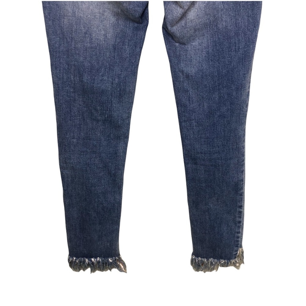 Free People Great Heights Frayed Skinny Jeans Size 24 OB661483 Raw Hem - Picture 10 of 13